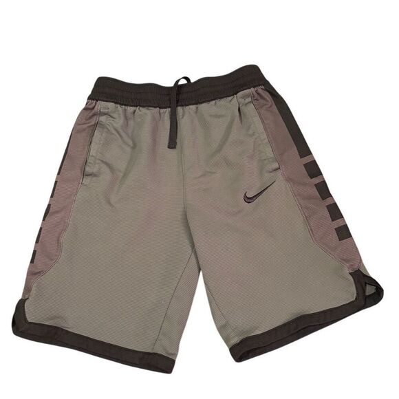 Nike Boys' Dri-Fit Elite Basketball Shorts L Dark Gray/Black - Picture 1 of 10